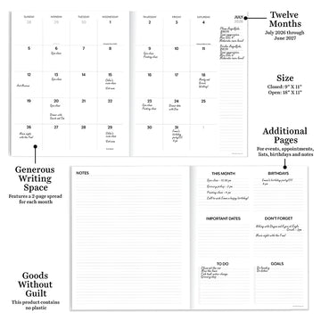 July 2026 - June 2027 Exotic Palms Large Monthly Planner - 0