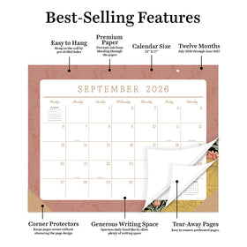 July 2026 - June 2027 Artisan Legacy Large Desk Pad Monthly Blotter Calendar - 0