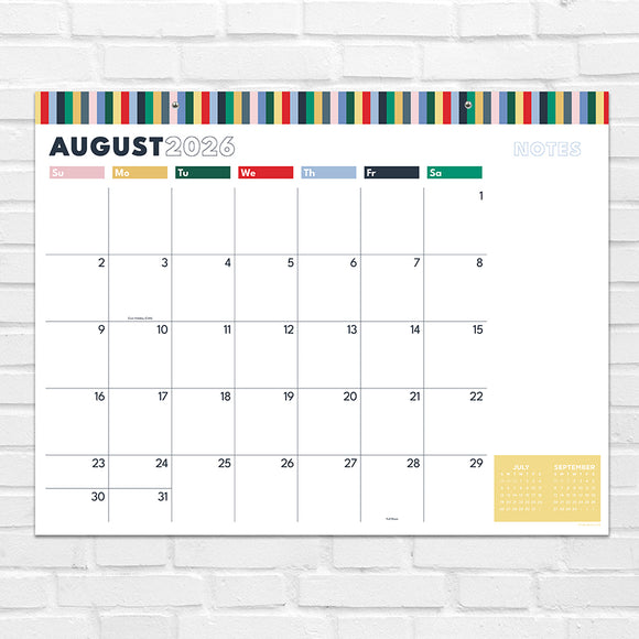 July 2026 - June 2027 Long Weekend Large Desk Pad Monthly Blotter Calendar