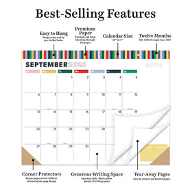 July 2026 - June 2027 Long Weekend Large Desk Pad Monthly Blotter Calendar - 0