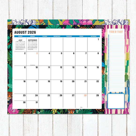 July 2026 - June 2027 Maximal Mirage Large Desk Pad Monthly Blotter Calendar