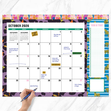 July 2026 - June 2027 Maximal Mirage Large Desk Pad Monthly Blotter Calendar
