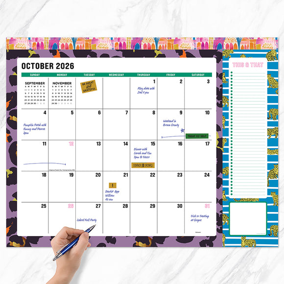July 2026 - June 2027 Maximal Mirage Large Desk Pad Monthly Blotter Calendar