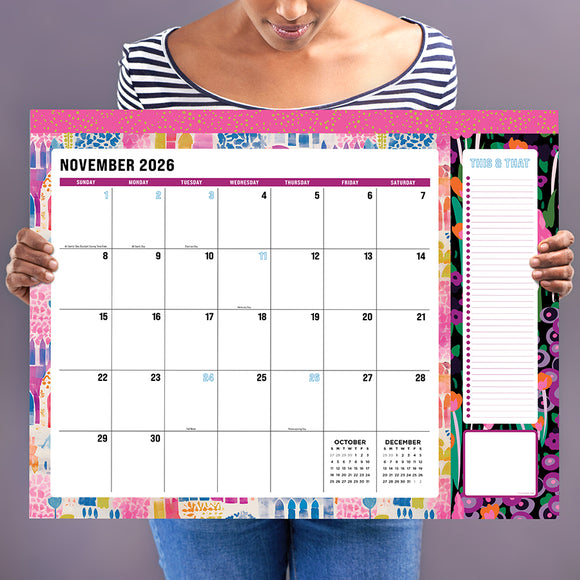 July 2026 - June 2027 Maximal Mirage Large Desk Pad Monthly Blotter Calendar