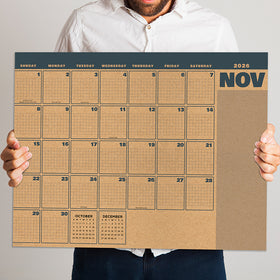 July 2026 - June 2027 Trail + Timber Large Desk Pad Monthly Blotter Calendar