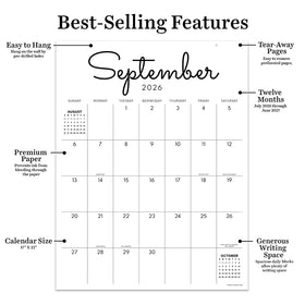 July 2026 - June 2027 Large Art Poster Wall Calendar - 0