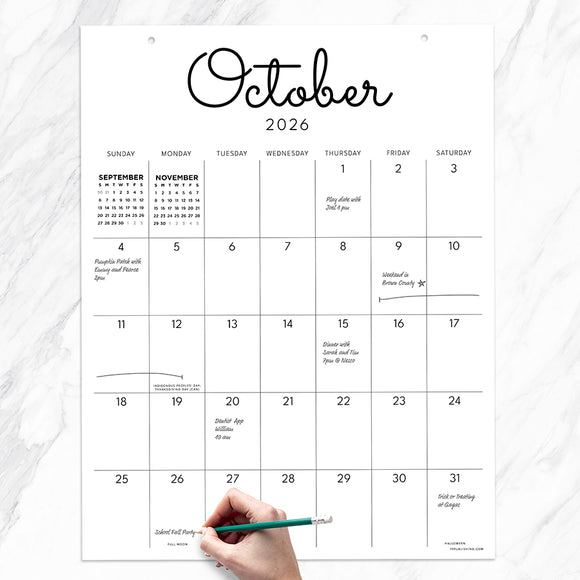 July 2026 - June 2027 Large Art Poster Wall Calendar