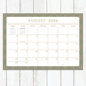 July 2026 - June 2027 Artisan Legacy Medium Desk Pad Monthly Blotter Calendar - 0