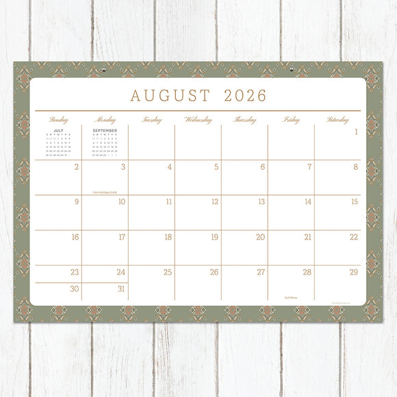 July 2026 - June 2027 Artisan Legacy Medium Desk Pad Monthly Blotter Calendar