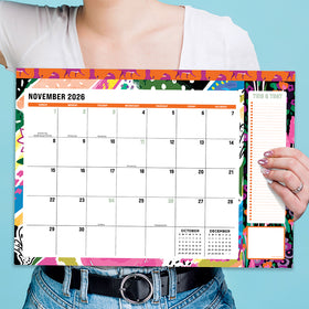 July 2026 - June 2027 Maximal Mirage Medium Desk Pad Monthly Blotter Calendar