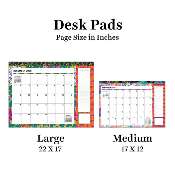 July 2026 - June 2027 Maximal Mirage Medium Desk Pad Monthly Blotter Calendar