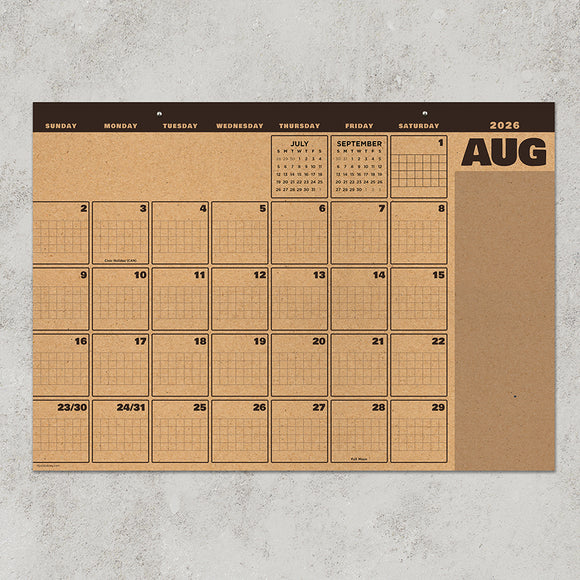 July 2026 - June 2027 Trail + Timber Medium Desk Pad Monthly Blotter Calendar