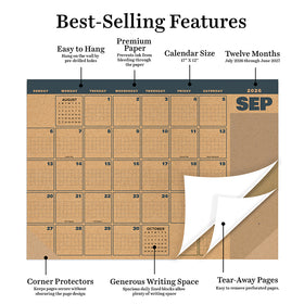 July 2026 - June 2027 Trail + Timber Medium Desk Pad Monthly Blotter Calendar - 0