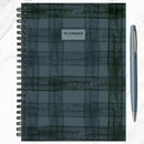 July 2026 - June 2027 Blue Flannel Medium Weekly Monthly Planner-1