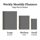 July 2026 - June 2027 Blue Flannel Medium Weekly Monthly Planner-9