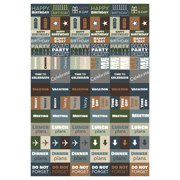 July 2026 - June 2027 Blue Flannel Medium Weekly Monthly Planner