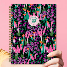 July 2026 - June 2027 Buds & Blooms Medium Weekly Monthly Planner