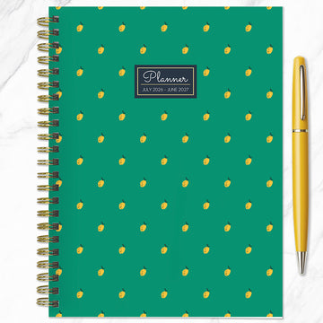 July 2026 - June 2027 Lovely Lemon Medium Weekly Monthly Planner