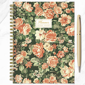 July 2026 - June 2027 The Rose Garden Medium Weekly Monthly Planner