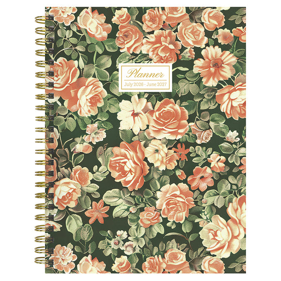 July 2026 - June 2027 The Rose Garden Medium Weekly Monthly Planner