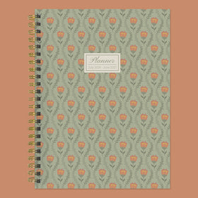 July 2026 - June 2027 Repeated Posies Medium Weekly Monthly Planner