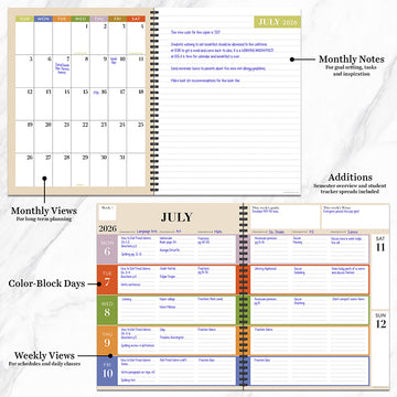 July 2026 - June 2027 Kraft & Lead Teacher and Home School Lesson Planning Book - 0