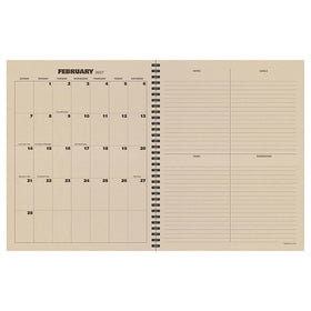 July 2026 - June 2027 Leather Compass Large Weekly Monthly Planner - 0