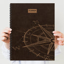 July 2026 - June 2027 Leather Compass Large Weekly Monthly Planner-1