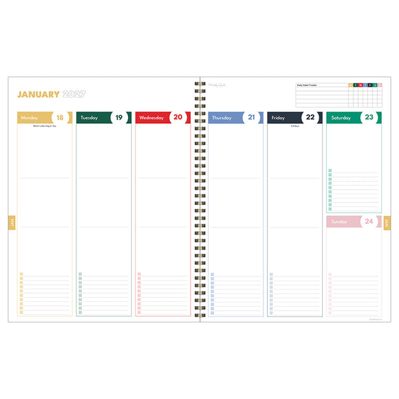 July 2026 - June 2027 Very Berry Large Weekly Monthly Planner
