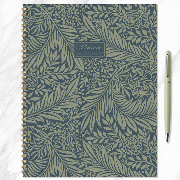July 2026 - June 2027 Leaf Motif Large Weekly Monthly Planner