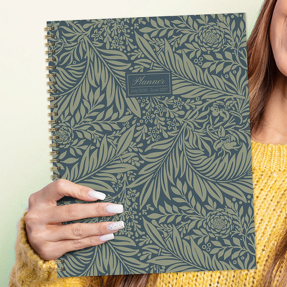July 2026 - June 2027 Leaf Motif Large Weekly Monthly Planner