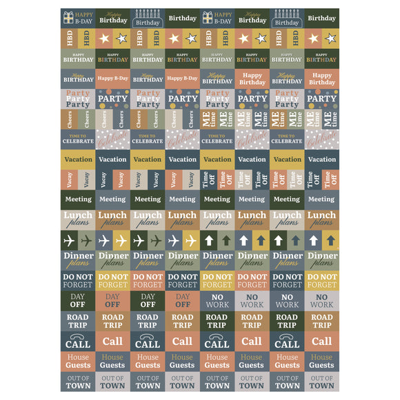 July 2026 - June 2027 Leaf Motif Large Weekly Monthly Planner