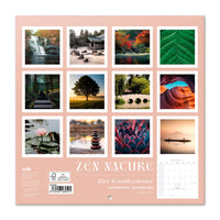 Bilingual 2024 Zen Nature Wall Calendar