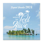 Bilingual 2024 Tropical Paradise Wall Calendar