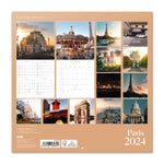 Bilingual 2024 Paris Wall Calendar