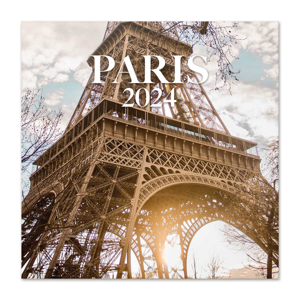 Bilingual 2024 Paris Wall Calendar