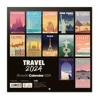 Bilingual 2024 Travel Wall Calendar