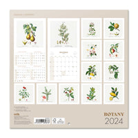 Bilingual 2024 Botany Wall Calendar