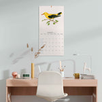 Bilingual 2024 Vintage Birds Wall Calendar