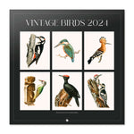 Bilingual 2024 Vintage Birds Wall Calendar