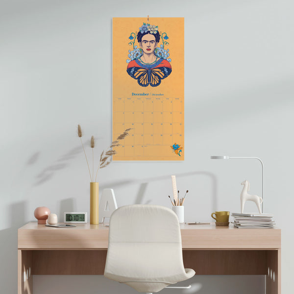 Bilingual 2024 Frida Kahlo Wall Calendar