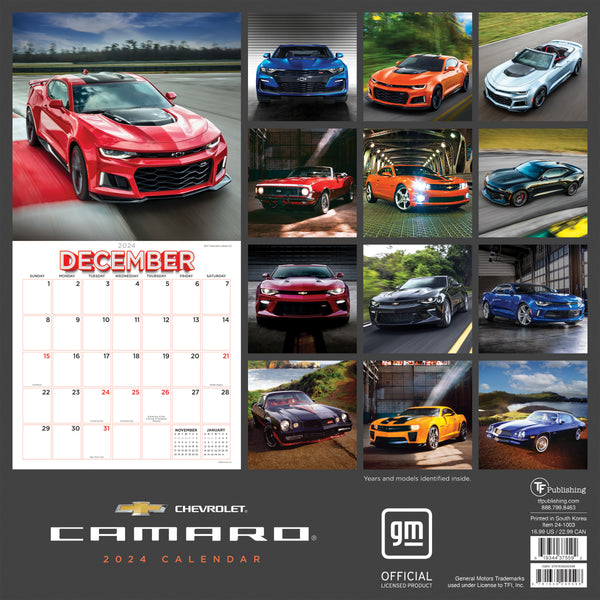 2024 Camaro Wall Calendar