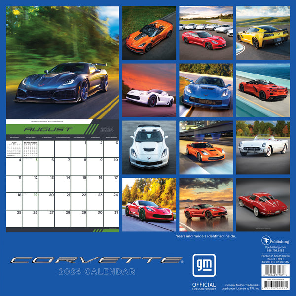 2024 Corvette Wall Calendar