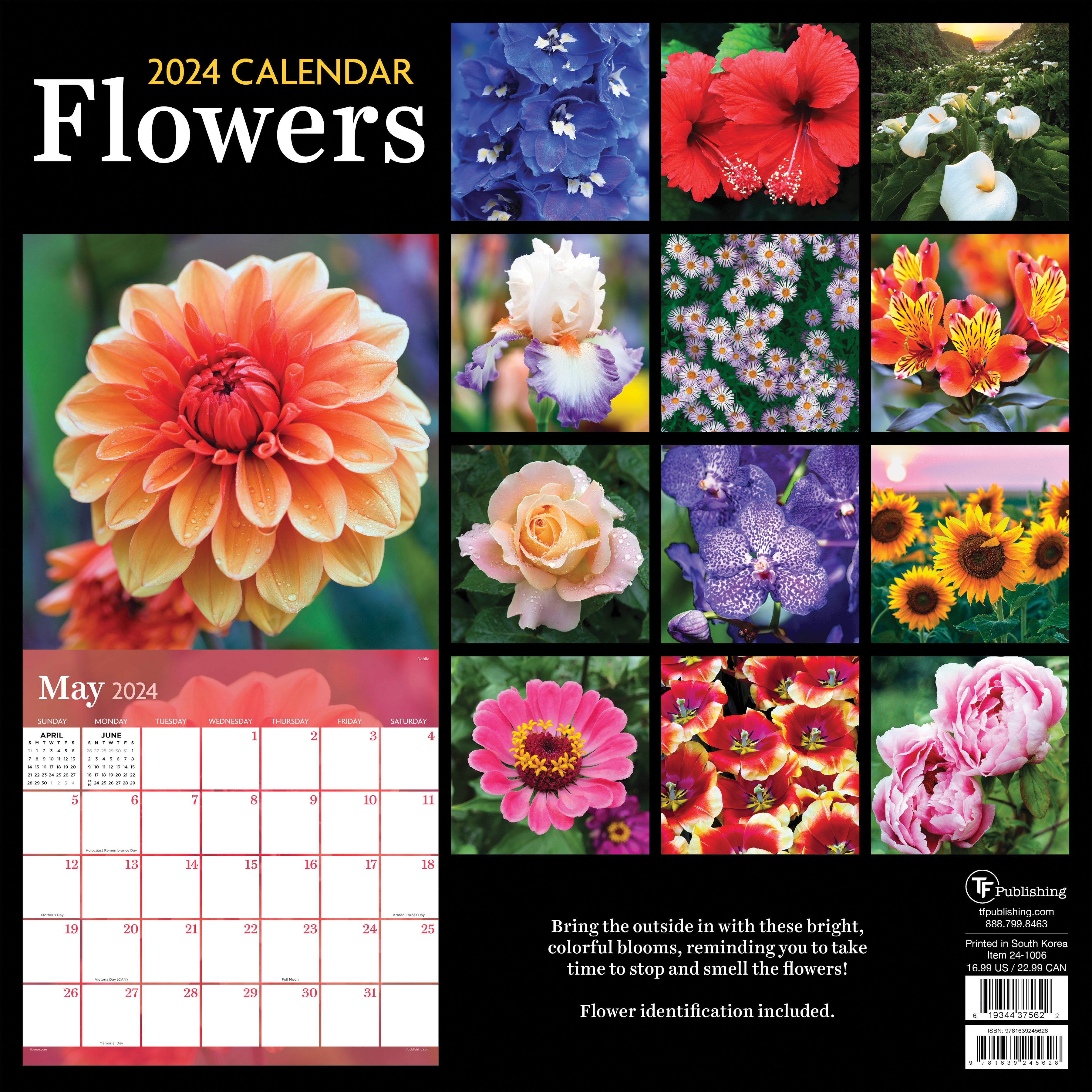 2024 Flowers Wall Calendar-4