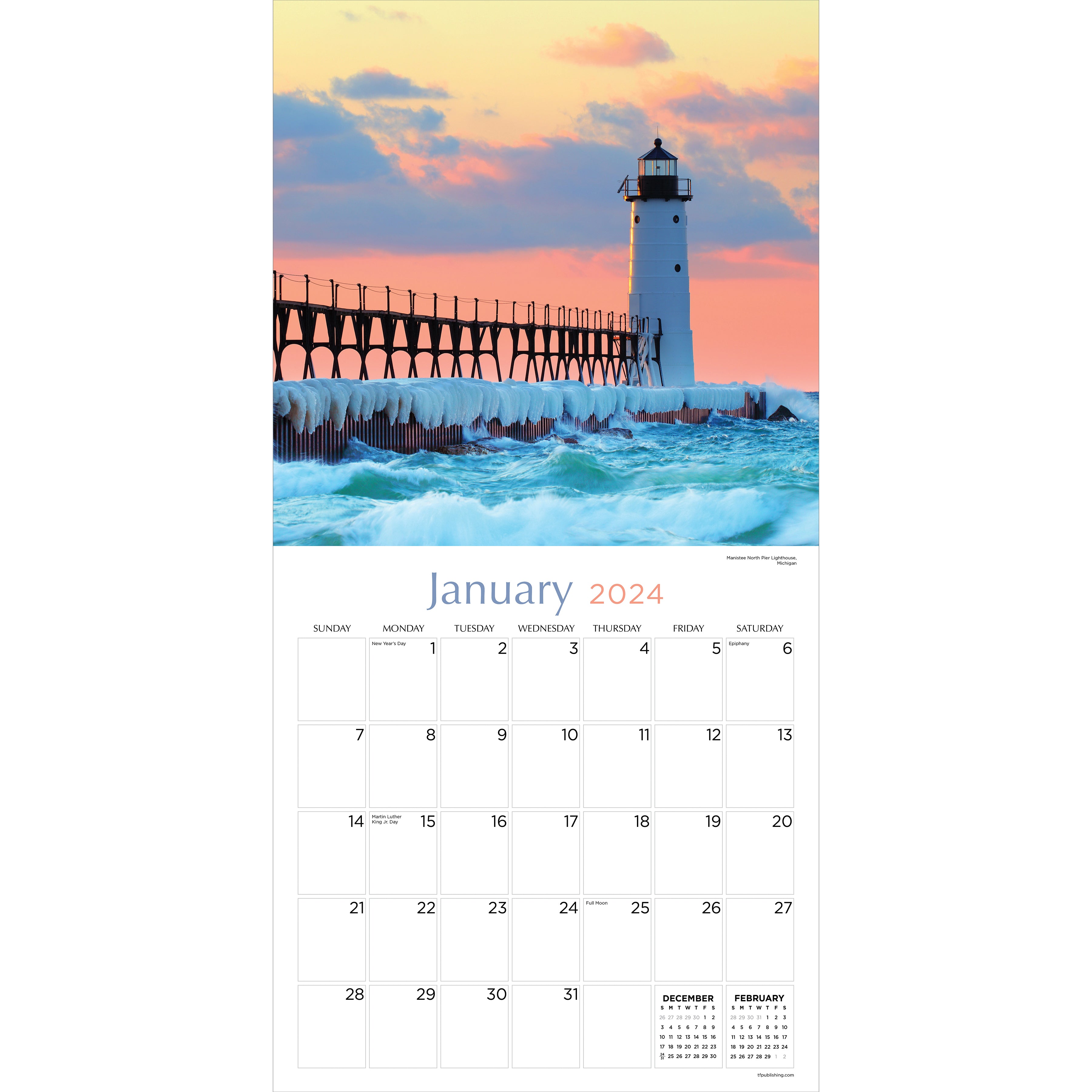 2024 Lighthouses Wall Calendar-5