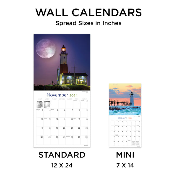2024 Lighthouses Wall Calendar