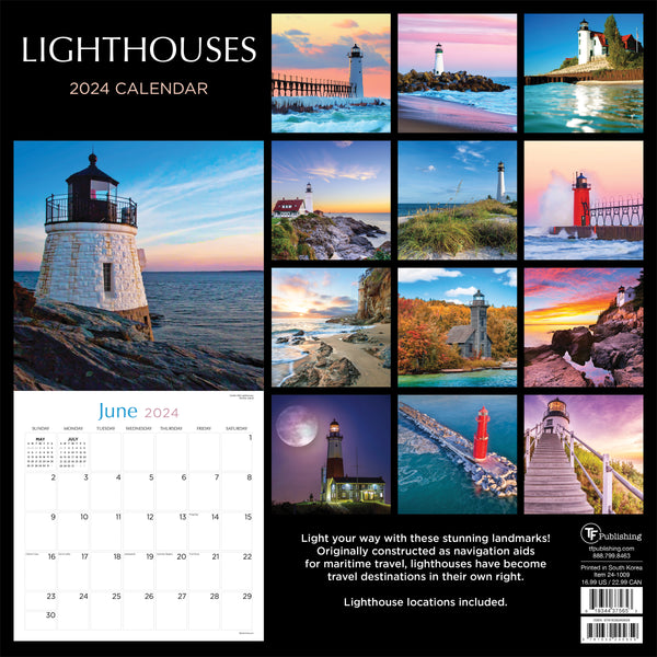 2024 Lighthouses Wall Calendar