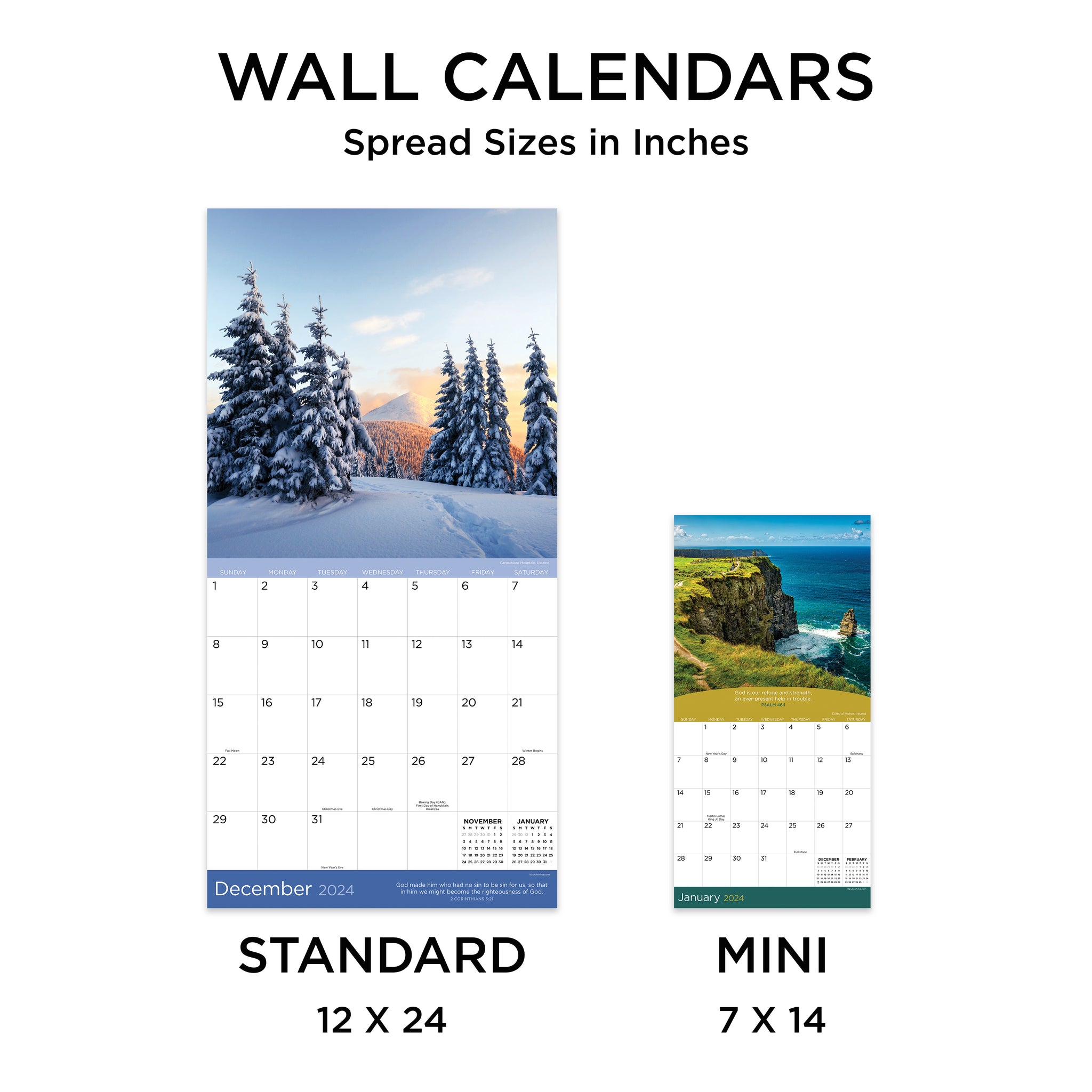 2024 Paths to God Wall Calendar TF Publishing Calendars + Planners