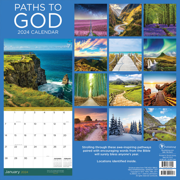 2024 Paths to God Wall Calendar | TF Publishing | Calendars + Planners 2024 Paths to God Wall Calendar | TF Publishing | Calendars + Planners