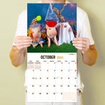2024 Playful Pigs Wall Calendar